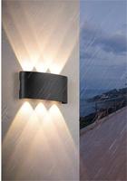 Promotion : Applique murale LED extérieure moderne en aluminium, étanche, 3000K blanc chaud, diffuseur en verre borosilicate pour jardin et porche