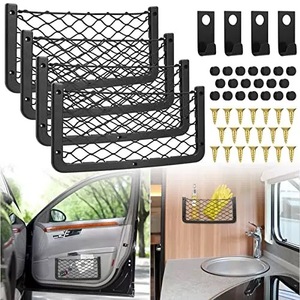 1 pièce, Marque OEM, Populaire, Filet de rangement élastique en PP pour voiture, Organisateur latéral de siège, pour caravane, bus, <span class=keywords><strong>camping</strong></span>, <span class=keywords><strong>Accessoires</strong></span> de poche en maille - Product Image 5