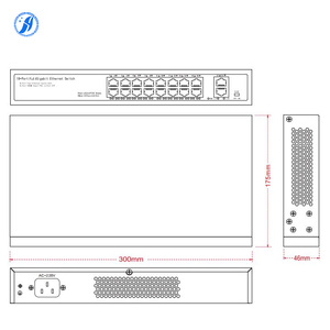 Đầy đủ Gigabit PoE Ethernet chuyển đổi 16 PoE + 2 Gigabit cổng đáng tin cậy thiết bị mạng cho đa dạng cấu trúc liên kết 1000m chuyển đổi - Product Image 4