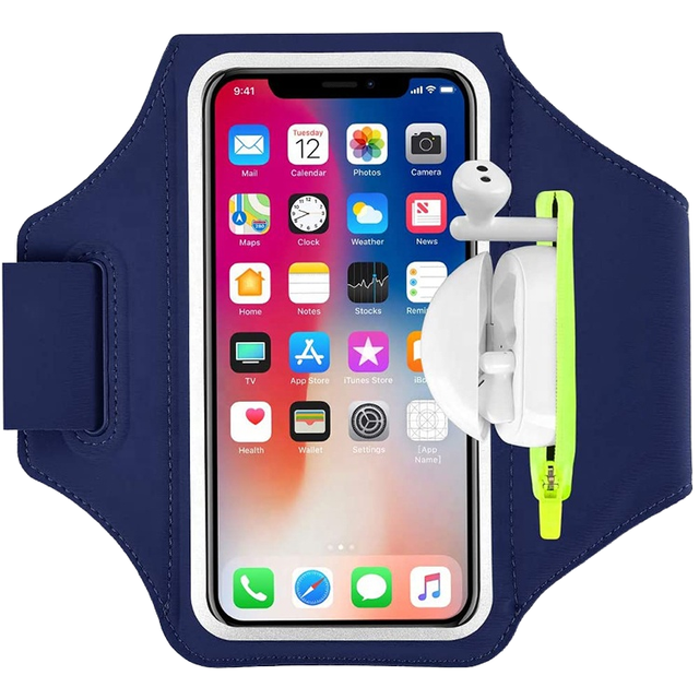 PRO ZINGER Waterproof Fashion Lightweight Phone Workout Armband for Running with Air Pod Holder