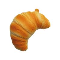 Offres Spéciales personnalisé décompression artefact simulation nourriture jouer évent croissant anti-stress PU mousse spongieux pain presser jouet