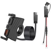 Chargeur rapide Usb pour moto 12V avec port de téléphone portable de type C, prise de courant étanche, adaptateurs de prise pour moto