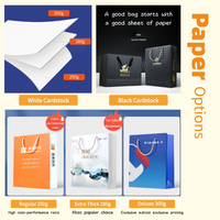 Sacs de luxe personnalisés en papier orange recyclable de 1 cm d'épaisseur avec poignée ruban longue et impression numérique offset du logo