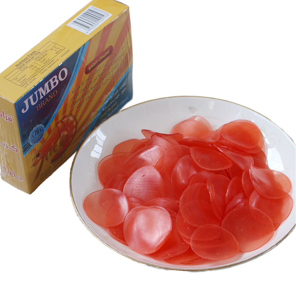 Сырые красные креветочные крекеры Kerupuk Udang Китайские Закуски Чипсы креветки хрустящие и полезные закуски из морепродуктов
