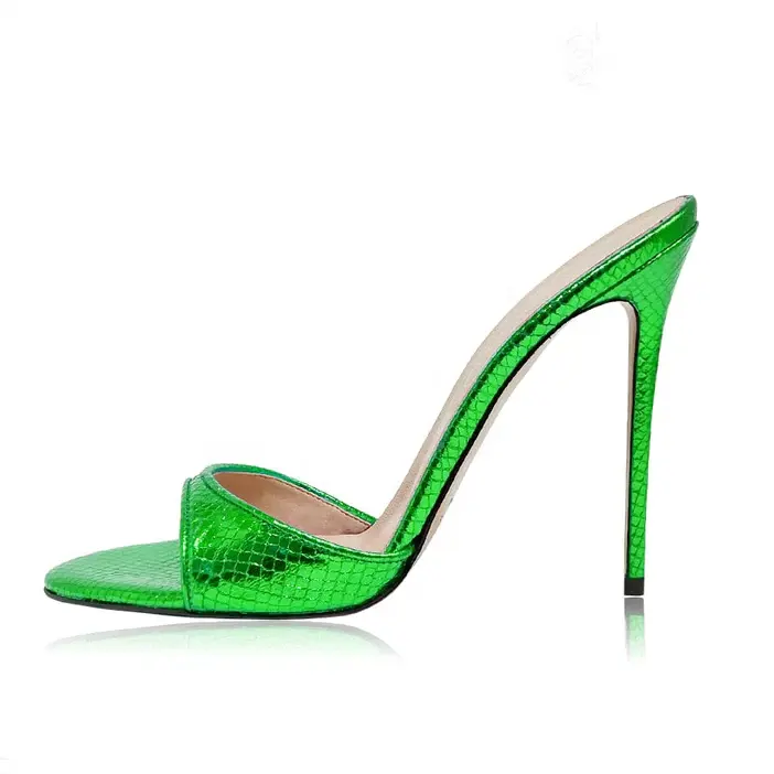 4.72 inch custom Mules shoes women's high heel sandals footwear wholesaler shoes