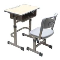 Ensemble de bureau et de chaise d'écolier en métal moderne pour la chambre d'enfant, le salon et le bureau à domicile - Mobilier scolaire