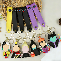 Porte-clés mini-poupées tendance, accessoires de sac, jouets en PVC souple, nouveaux porte-clés de sorcière maléfique de dessin animé