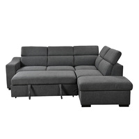 Canapé-lit en L deux places de style européen, rembourrage en éponge, durable, facile à nettoyer, écologique, avec porte-gobelets, pour appartement, villa, hôtel, centre commercial