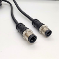 Connecteur M12 étanche IP67, câble mâle-femelle à 6 broches avec code A, fil 22AWG, 0,5m, 1m, 3m, 5m, pour machine d'automatisation