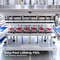 Film de couverture facile à décoller, film d'emballage plastique pelable en PE co-extrudé pour barquettes alimentaires