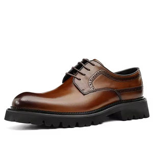 Zapatos Oxford de Alta Calidad Estilo Británico para Hombre, Forro de Cuero Genuino, Formales de Oficina, Negocios, Boda, Siempre a la Moda - Product Image 6