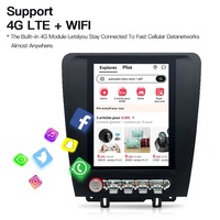 Autoradio Android Carplay GPS Navi Stéréo Lecteur Multimédia Écran Vertical pour Ford Mustang 2010-2014 BT DSP 4G WIFI