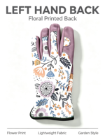 Sarung Tangan Berkebun Wanita HAIYI Fashion Bermotif Bunga, Sarung Tangan Pelindung Telapak Tangan Ungu yang Tahan Lama untuk Menanam, Memangkas, dan Perawatan Kebun