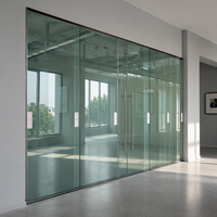 Porte de séparation en verre moderne pour salle de bain et hôtel, verre traité