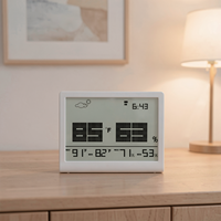 Thermomètre hygromètre numérique d'intérieur, design ultra fin pour usage domestique avec surveillance de l'humidité et de la température