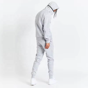 Men'S <strong>Essentials</strong> French Terry Tracksuits <strong>Two</strong> Piece Fleece Cotton Jogger Set Heavy 500 Gsm Custom Mask Sweatpants and Hoodie Set - Product Image 2