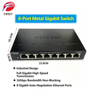Commutateur Ethernet Gigabit <span class=keywords><strong>GS105</strong></span> GS308 GS308V3 5/8 ports non géré RJ45 en métal pour bureau - Product Image 2