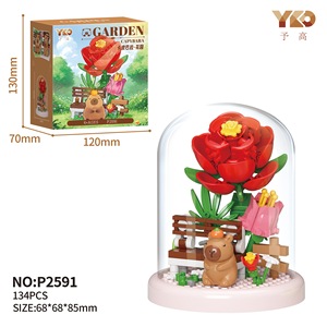 Blocs de construction en plastique ABS Capybara Garden Treehouse Street Scene DIY Jouet pour fille Cadeau Vente en gros - Product Image 6