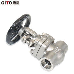 Vanne à opercule auto-scellante en acier forgé F304 Z61W-800LB, vanne d'eau manuelle haute pression avec soudure à douille - Product Image 2