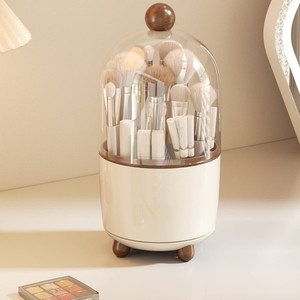 Rotatable Makeup Brush <b>Storage</b> Box With <b>Drawers</b> 8L Cosmetic Organizer Desktop <b>Storage</b> Container - Product Image 1