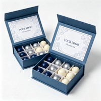 Boîte d'emballage personnalisée pour chocolats à faible MOQ, boîte à macarons de qualité alimentaire avec compartiments, boîte à bonbons magnétique avec LOGO