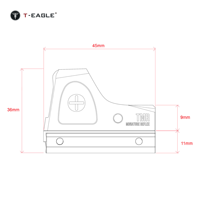 Lunettes de visée T-EAGLE RED DOT TMR et accessoires, optiques de visée rouge de haute qualité, étanches, avec longue durée de vie de la batterie et fonction de réveil automatique