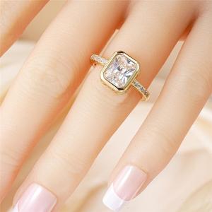 Anello quadrato regolabile in stile pietra, design elegante per l'uso quotidiano - Product Image 2