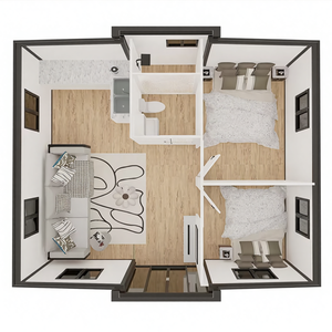 <span class=keywords><strong>Maison</strong></span> conteneur pliable à double aile de 20 pieds <span class=keywords><strong>et</strong></span> 40 pieds avec rénovation intégrée <span class=keywords><strong>et</strong></span> accessoires personnalisables - Product Image 3