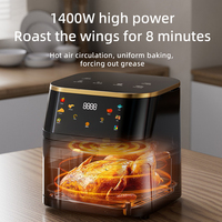 Friteuse à air 8L 10L 12L Grande capacité Airfryers Smart Touch Screen Digital Air Deep Fryer Electric Hot Air Oven