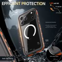Coque de téléphone antichoc Redpepper transparente à pois magnétique étanche pour iPhone 17 Pro Max, iPhone 17 Air, 16, 16E, 17E