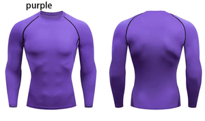 <span class=keywords><strong>T</strong></span>-shirts de sport à manches longues pour la <span class=keywords><strong>course</strong></span> à <span class=keywords><strong>pied</strong></span>, le basketball et l'entraînement, collants à haute élasticité, séchage rapide, compression - Product Image 5