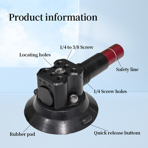 Soporte de ventosa de 3 "de alta calidad, tablero de parabrisas de coche compatible para cámara/Cámara de Acción/soporte para teléfono, con orificios de montaje de 1/4" - Product Image 5