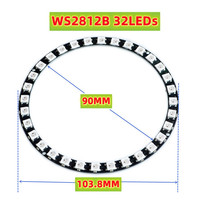 Digital programable RGB Pixel luz redonda 5050 lámpara 5V WS2812 SK6812 WS2812B círculo LED anillo para DIY LED reloj Etc Decoración