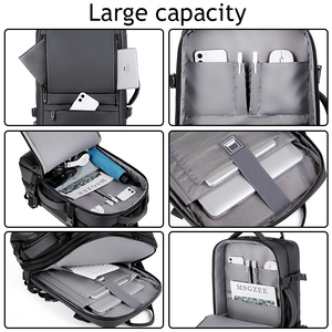 Trendiger Schulrucksack Herrenrucksack Damenrucksack Diebstahlsicherer Smart-Rucksack Laptop-Rucksack mit USB-Ladefunktion Wasserdichte Taschen für Männer - Product Image 4