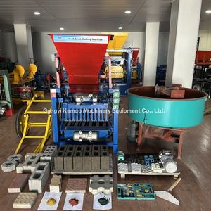 I produttori personalizzano KM4-35 attrezzature per macchine per la formatura di blocchi di calcestruzzo semiautomatici tipo tramoggia di mattoni cavi - Product Image 2