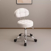 Tabouret de pédicure rond hydraulique réglable en gros avec roulettes, chaise de salon de beauté, table de massage pour technicien, salon