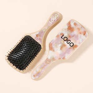 LOGOTIPO PERSONALIZADO 3000 + COLORES Cerdas de acetato Airbag de bambú Peine de masaje Cepillo de pelo suave Cuero cabelludo esponjoso 221515 - Product Image 3
