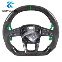 Audi A1 A3 A4 A5 A6 A7 C5 C6 C7 C7.5 C8 B6 B7 B8 B8.5 B9 8v RS5 RS6 RS7 S5 S6 S7 için Karbon Fiber Araba Direksiyonu