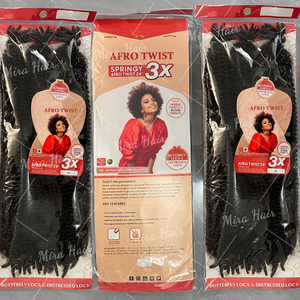 Mèches Tresses 3X 24 pouces Afro Twist Crochet Hair Marley Fluffy 205g Afro Kinky Twist Braids Extensions <span class=keywords><strong>de</strong></span> cheveux synthétiques pour tressage - Product Image 4