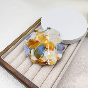 Qianjin Biểu Tượng Tùy Chỉnh Xách Tay Đáng Yêu Vỏ Biển Trang Điểm Gương Cho Nữ Nhỏ Acetate Gương Nhỏ Cho Du Lịch Tóc Phụ Kiện - Product Image 4