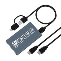 Kartu Pengambilan Video USB 3.0 4K, Paduan Aluminium, Perekam UVC YUV422 MP4 untuk Streaming Langsung dan Gaming