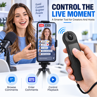 Mini souris Air Mouse avec pavé tactile, pointeur laser, télécommande de présentation, défileur pour réseaux sociaux, compatible mobile, tablette, Mac, ordinateur