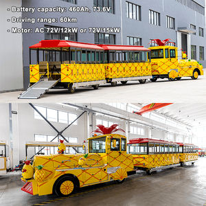 Autobús Turístico para Adultos con Puerta Automática, <span class=keywords><strong>Tren</strong></span> <span class=keywords><strong>El</strong></span>éctrico Turístico sin Rieles Personalizado, Autobús <span class=keywords><strong>El</strong></span>éctrico de Transporte de Pasajeros con Capacidad para 72 Personas - Product Image 2