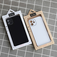 Boîte d'emballage universelle de cas de téléphone portable imprimée personnalisée paquet de luxe de cas de téléphone portable avec fenêtre pour Iphone