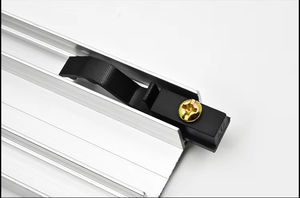 Système de rail inférieur pour porte coulissante à deux voies en alliage de zinc avec accessoires de poulie et de roulement pour une utilisation en cuisine et en extérieur - Product Image 2