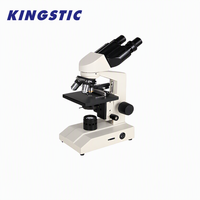 MK-63 Binocular Biological Microscope 10X 40X 100X Achromatic Objectives Mechanical Stage for School Lab Education