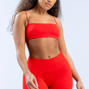 LVD127 2025 Nuevo Conjunto Deportivo para Mujer, Ropa <span class=keywords><strong>de</strong></span> Gimnasio, Conjunto <span class=keywords><strong>de</strong></span> Yoga sin Costuras <span class=keywords><strong>de</strong></span> Alta Elasticidad, Sujetador Deportivo con Tirantes, Pantalones Cortos con Efecto Scrunch, Top Corto - Product Image 3