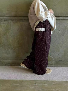 Pantalones Largos Casuales de Invierno <span class=keywords><strong>para</strong></span> Niña TPY0, con Estampado Floral, Mezcla de Algodón, Diseño de Pierna Ancha con Bolsillos, <span class=keywords><strong>Jeans</strong></span> <span class=keywords><strong>para</strong></span> Niños - Product Image 6