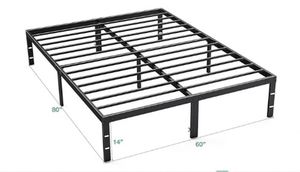 Minimalist Metal Bed Frame <b>Box</b> Spring Stable Design Bedroom Use - Product Image 4