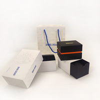 Boîtes de montre écologiques de haute qualité organisateur de cadeaux en papier en gros avec gaufrage matériaux recyclés pour l'exposition